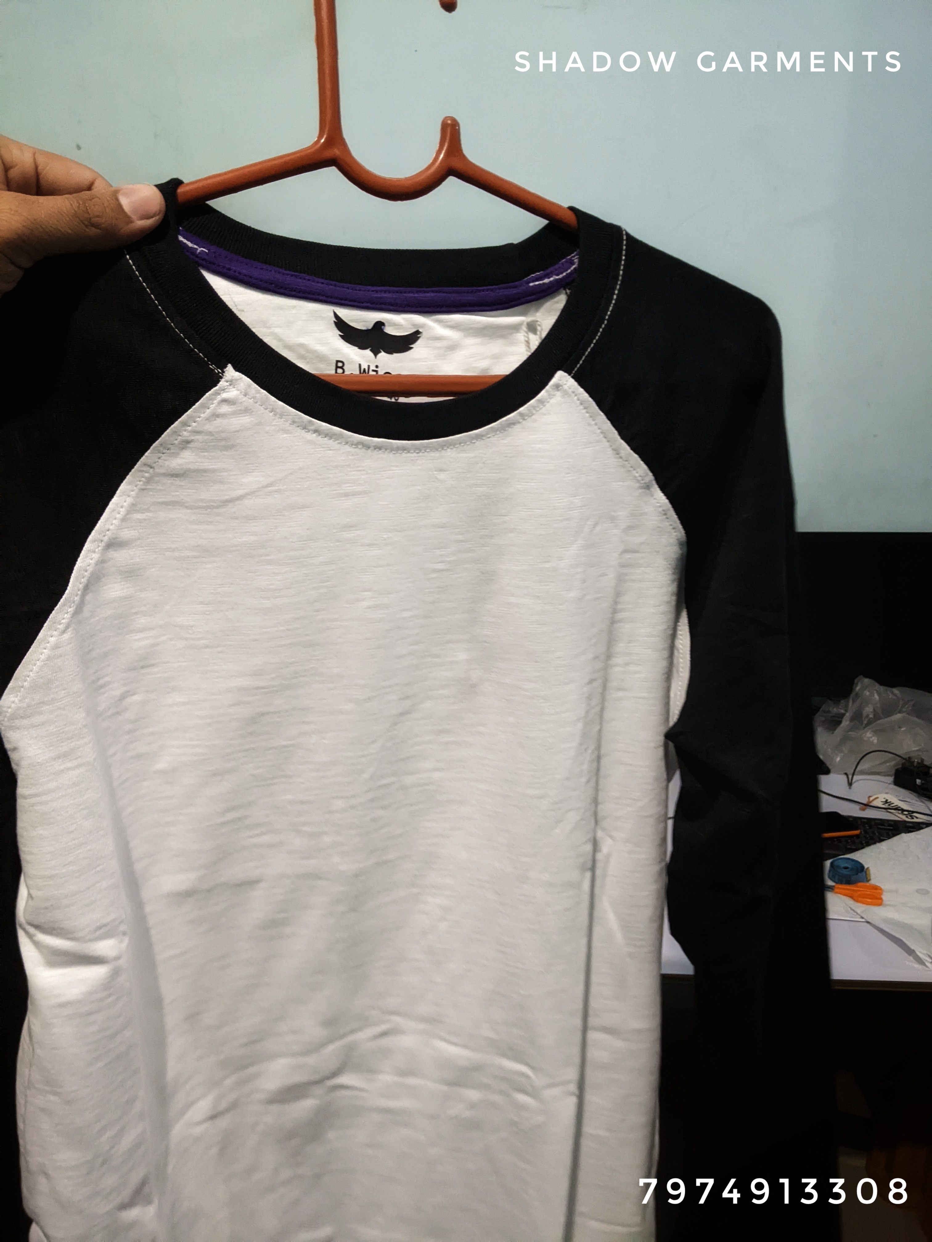 Full Sleeves Raglan Designer Tshirt  uploaded by Shadow Garments on 3/31/2022