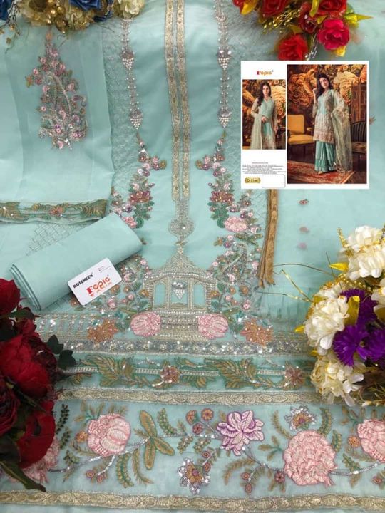 Georgette Heavy Embroidered Dress uploaded by Aashirwad handwork  on 3/31/2022