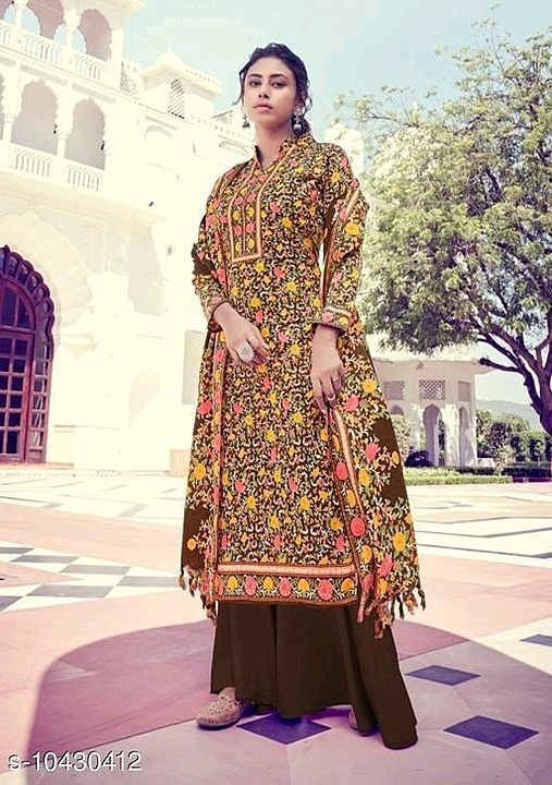 Digital print Pashmina Woolen  Designer suit uploaded by Anil Kumar  on 10/16/2020