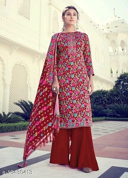 Digital print Pashmina Woolen  Designer suit uploaded by Anil Kumar  on 10/16/2020
