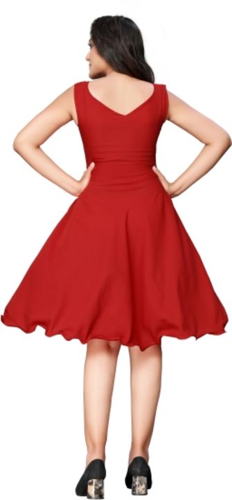 Women Skater Red Dress uploaded by Indian fashion dresses on 4/1/2022
