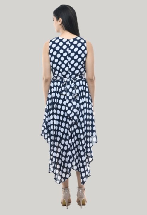 Women Asymmetric Dark Blue Dress uploaded by Indian fashion dresses on 4/1/2022