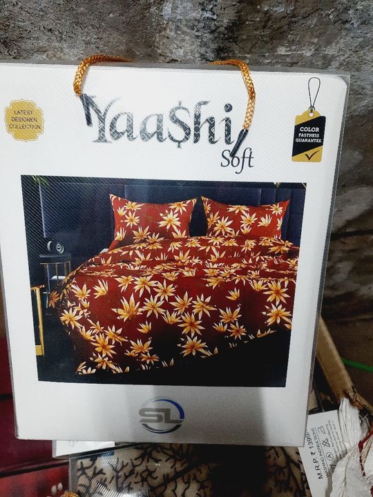 Double bedsheet with pillow cover uploaded by Rajesh handloom outlet on 4/1/2022