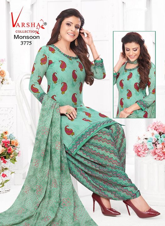 Varsha Synthetic Dress Material Un Stitched  uploaded by Zahida Enterprise on 4/1/2022