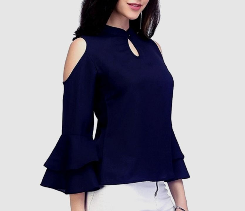 Casual Solid Women Dark Blue Top uploaded by Indian fashion dresses on 4/1/2022