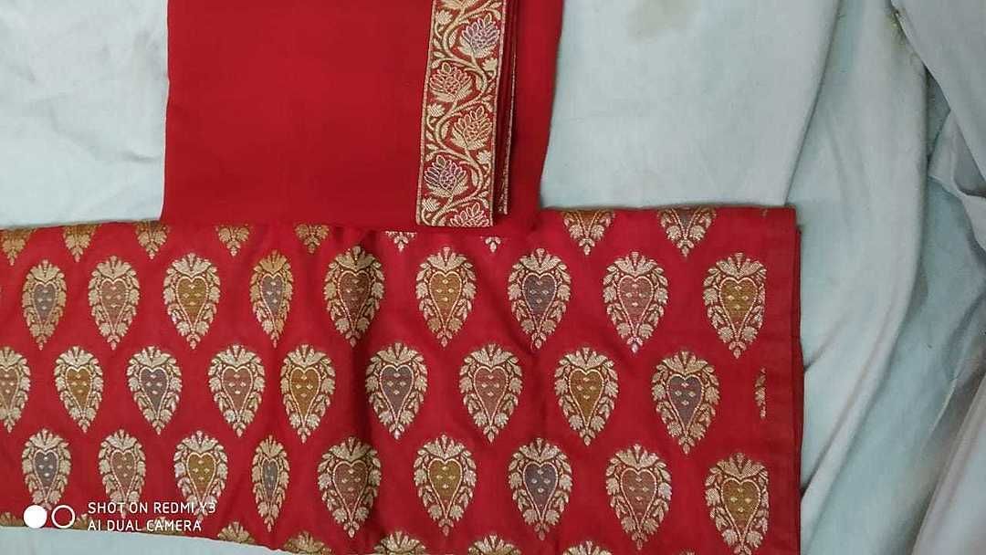 Banarasi silk suit shirt'bottoms'dupatta uploaded by business on 10/16/2020