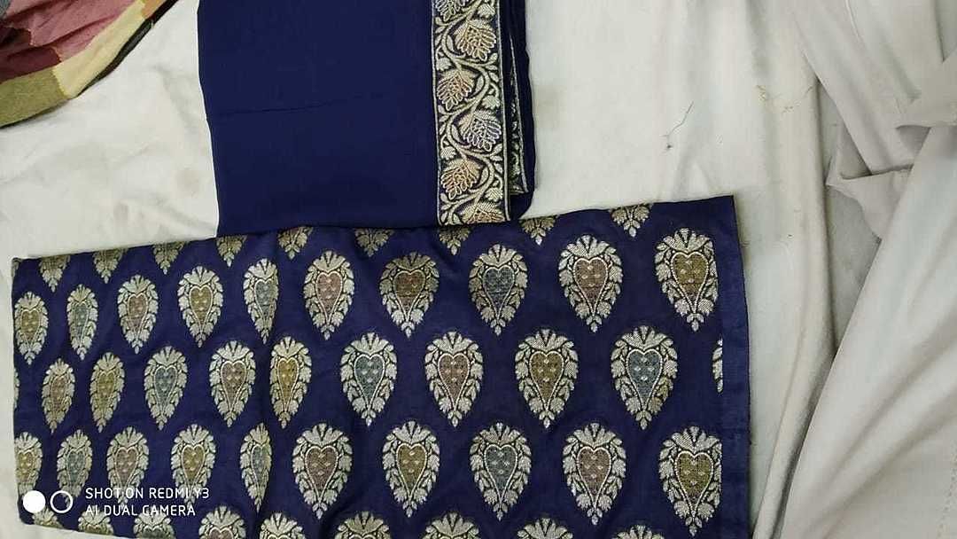 Banarasi silk suit shirt'bottoms'dupatta uploaded by Arshad & sons on 10/16/2020