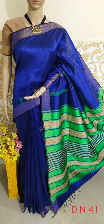 Tussar saree uploaded by business on 4/1/2022