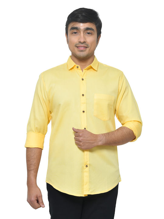 Pure cotton casual slim fit solid shirt uploaded by B. S. Klothings LLP on 4/1/2022