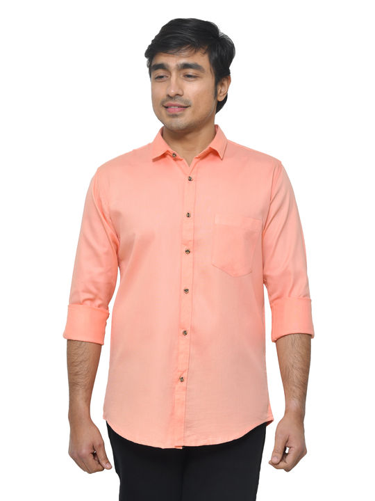 Pure cotton casual slim fit solid shirt uploaded by business on 4/1/2022