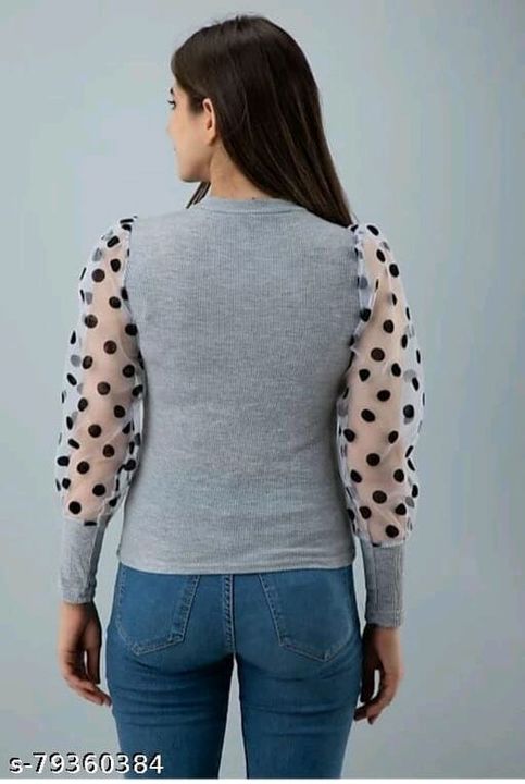 Women and girls polka puff sleeve top uploaded by NS FASHION on 4/1/2022