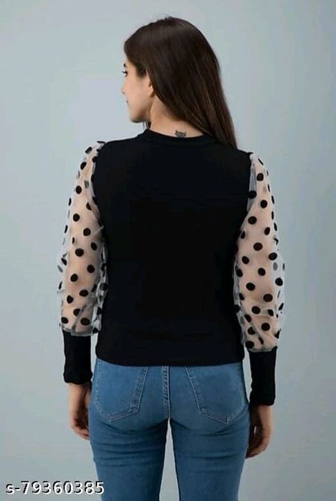 Women and girls polka puff sleeve top uploaded by NS FASHION on 4/1/2022