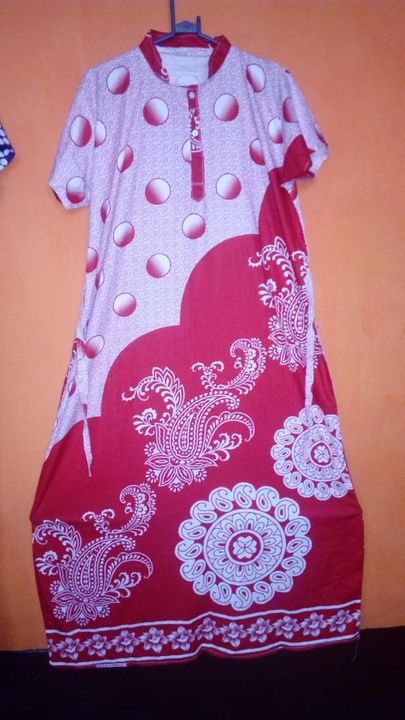 Product image with price: Rs. 140, ID: collar-neck-nighty-81f44e1d