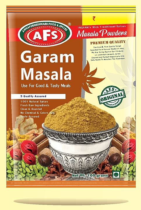 AFS GARAM MASALA uploaded by ANNAPURNESWARII FOOD & SPICES  on 10/17/2020