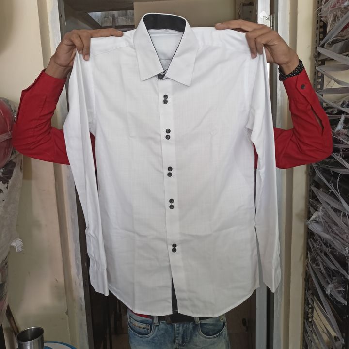 White shirt 2button uploaded by Ravi enterprises on 4/2/2022
