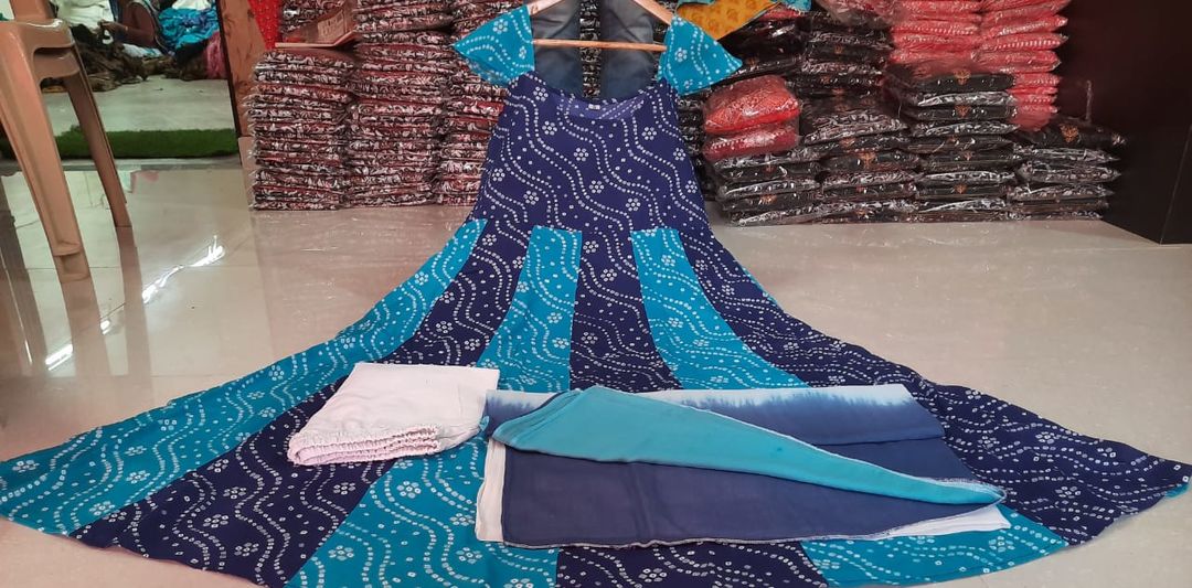 Carry yourself in this ethnic, warm sunshine- blue suit set beautified with cultural prints to give  uploaded by Jaipur Saree and Kurti on 4/2/2022