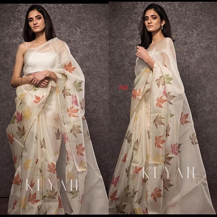 Organza silk saree  uploaded by Ugrowth tradex pvt Ltd  on 6/14/2020