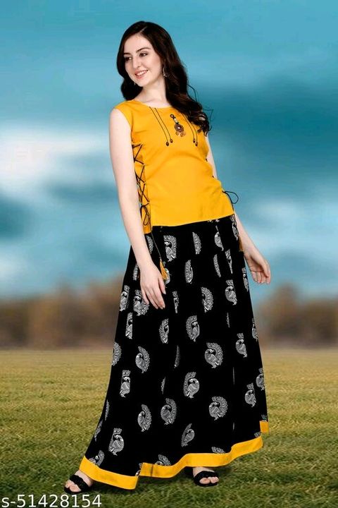 Classy Partywear Women Ethnic Skirts and Top uploaded by Shreeji New Fashion on 4/2/2022