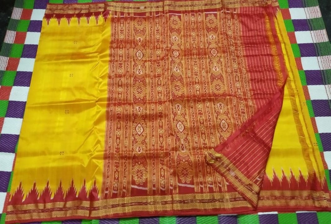 Pure silk (pata saree) uploaded by ODISHA SAMBALPURI HANDLOOMS (100% COTTON SAREE) on 4/3/2022