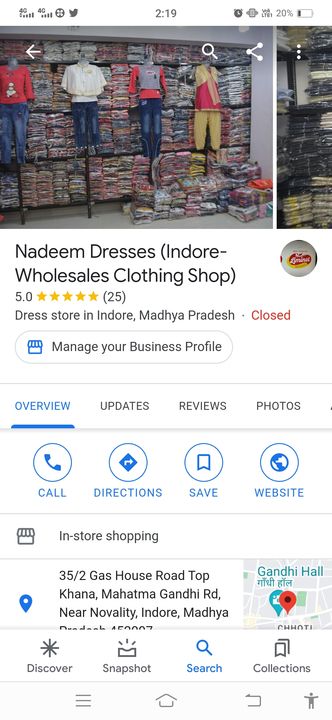 Factory Store Images of NADEEM DRESSES INDORE. GARMENTS