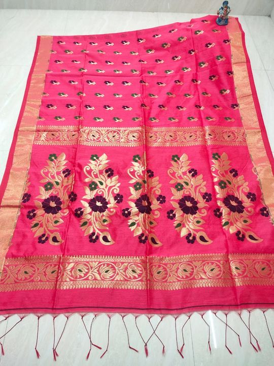 Post image Bengal handloom saree..silk material..low price
