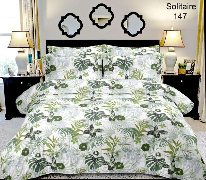 Solitaire Double Bedsheets uploaded by Bedsheet wholeseller on 4/3/2022