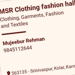 Business logo of MSR Clothing fashion hall