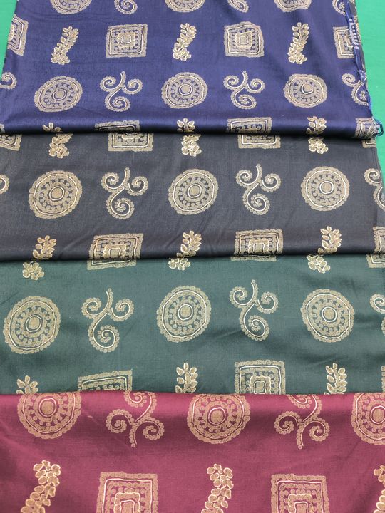 Rayon slub discharge printed fabric uploaded by Atma Dress Materials on 4/3/2022
