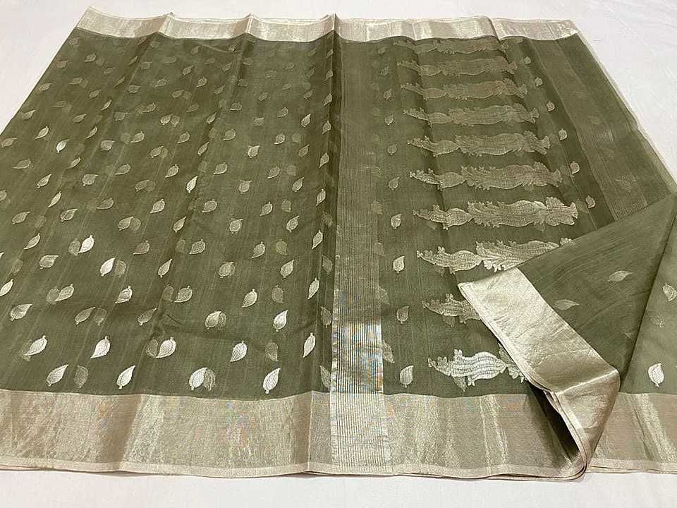 Chanderi katan silk saree 
Handloom chanderi saree uploaded by Chanderi traditional saree on 10/17/2020