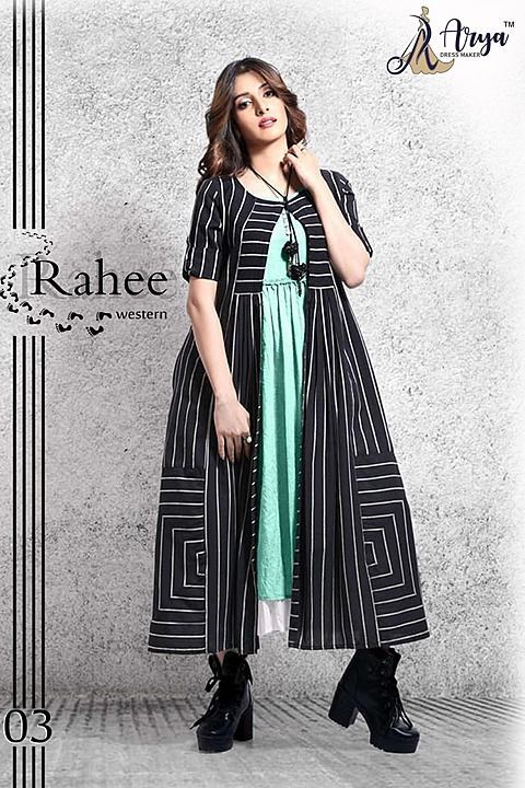 RAHEE WESTERN KURTI
~•••~•••~
[> 2 piece
[> Koti and inner
[> Design - 7
[> Fabric - cotton 
[> Digi uploaded by business on 10/17/2020