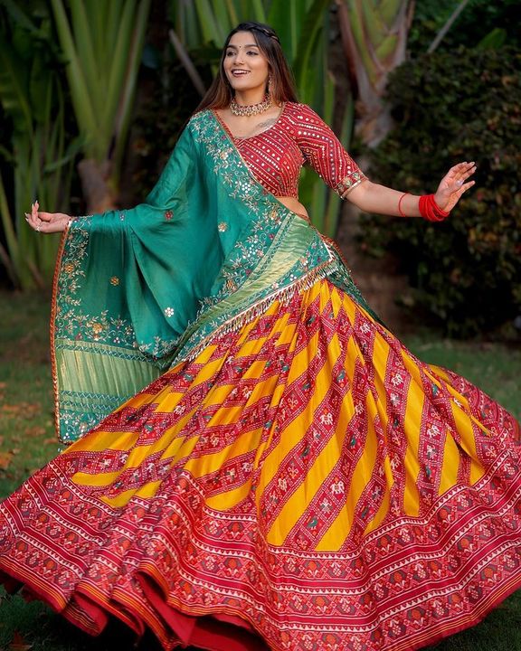 Printed lengga choli uploaded by Diva fashion collection on 4/4/2022