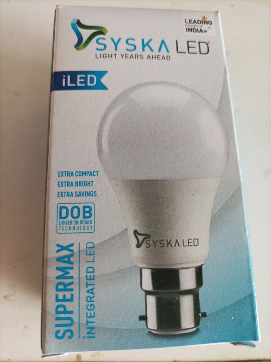 Syska 9w led bulb uploaded by P.k.Electronic's on 4/4/2022
