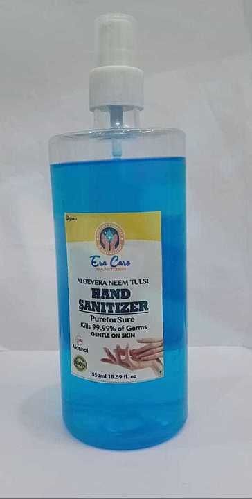 Liquid Hand sanitizer 550ML.Mrp 250. Based on isopropyl.. approved by Ayush.limited stock available. uploaded by Era Glow Cosmetics on 6/14/2020