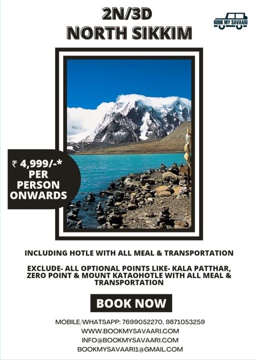 2N/3D North Sikkim Tour Package uploaded by Carewell Tours & Travels on 4/4/2022