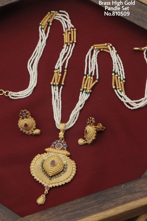 Antique mala pendant set  uploaded by J P Jewellery on 4/4/2022