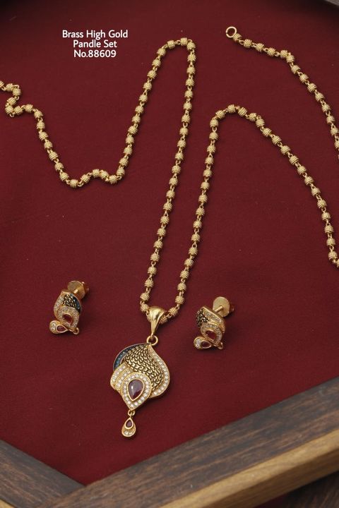 Antique mala pendant set  uploaded by J P Jewellery on 4/4/2022