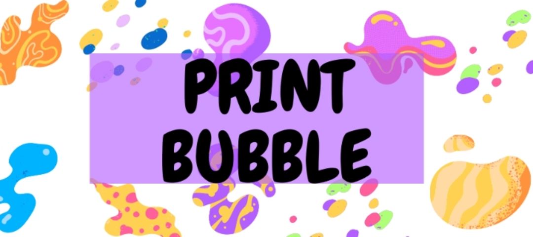 Visiting card store images of Print bubble
