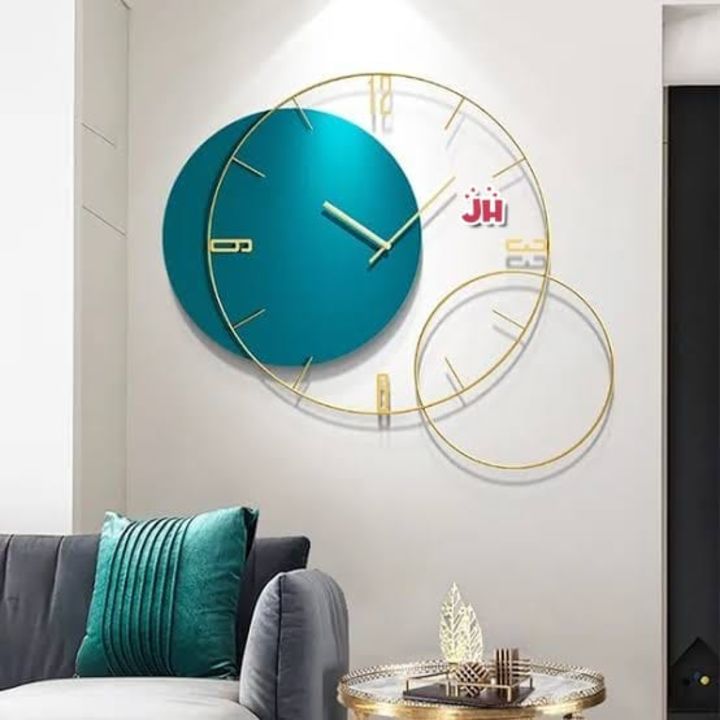 Metal ring wall clock uploaded by Jyoti Home Decor on 4/4/2022