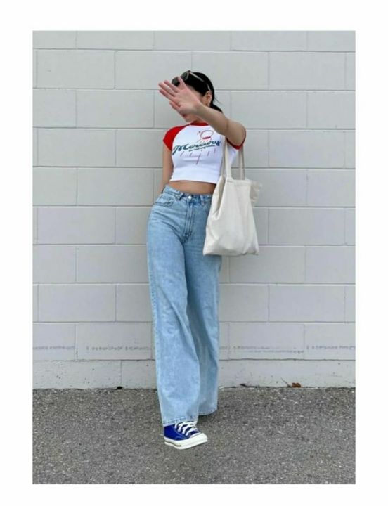 Wide leg jeans  uploaded by Reeva Fashion Kid's & Mom's on 4/5/2022