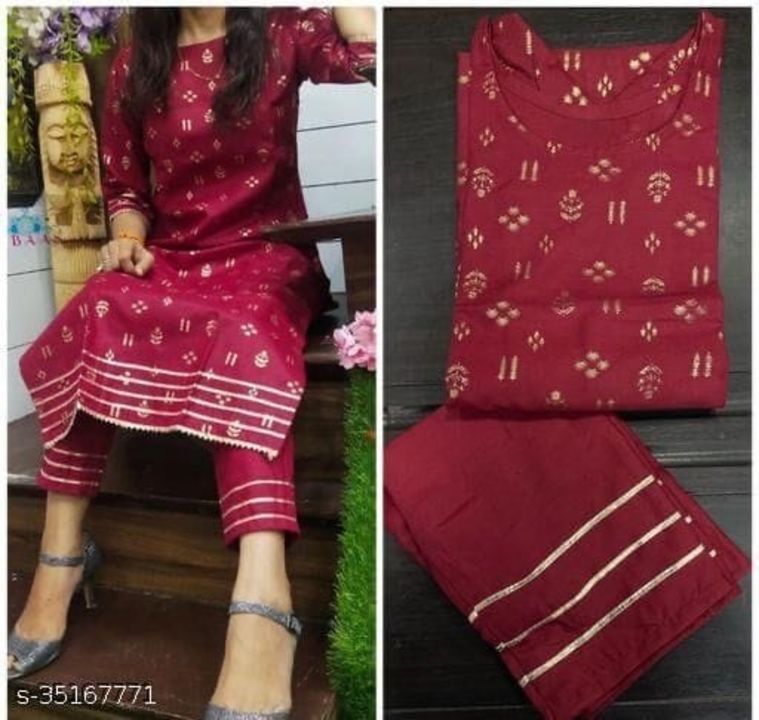 Women's rayon kurta pant set uploaded by business on 4/5/2022