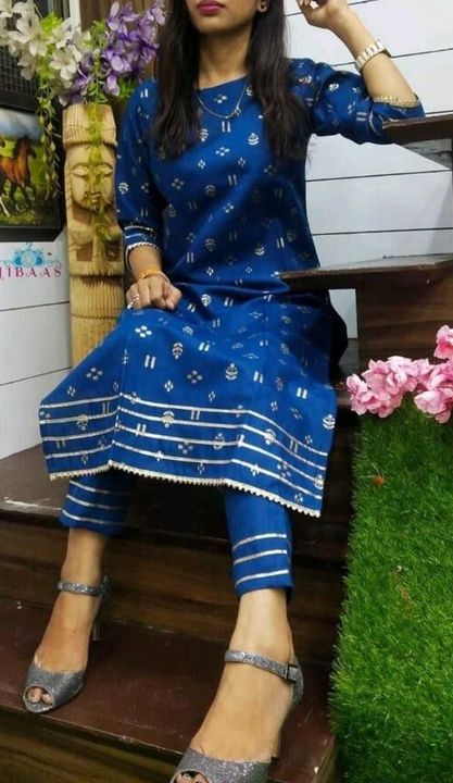 Women's rayon kurta pant set uploaded by Balaji cotton house on 4/5/2022