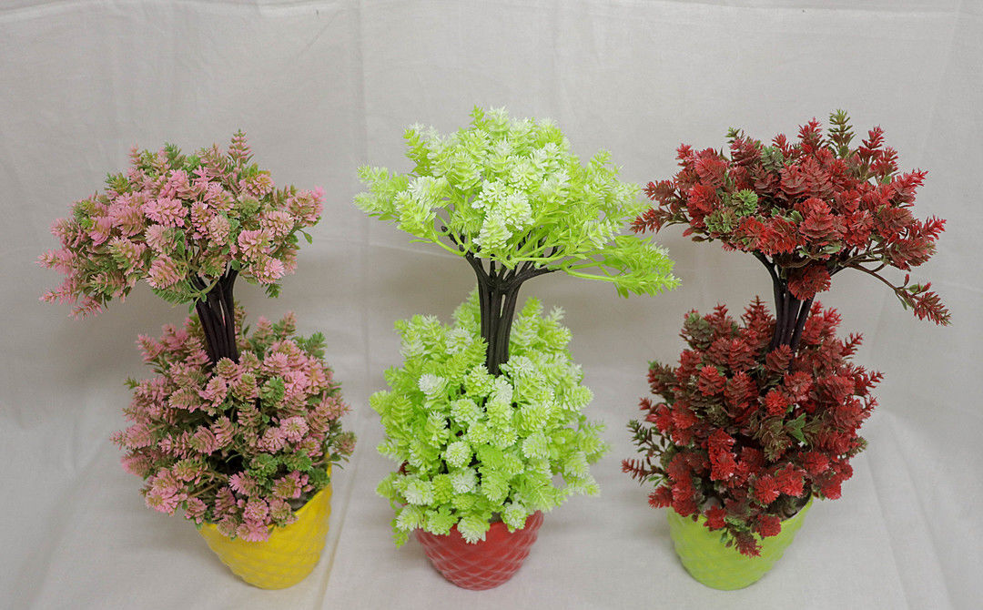 Double plant with pot multicolour unbreakable  uploaded by business on 10/17/2020