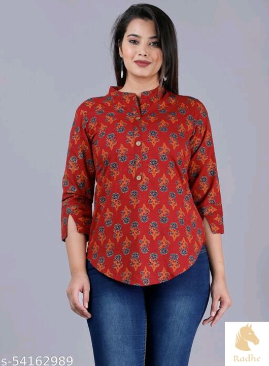 Post image Catalog Name:*Radhe Classy Latest Women Tops &amp; Tunics*Fabric: Cotton,RayonSleeve Length: Three-Quarter SleevesPattern: Self-Design,PrintedSizes:S, M, L, XL, XXLEasy Returns Available In Case Of Any Issue*Proof of Safe Delivery! Click to know on Safety Standards of Delivery Partners- https://ltl.sh/y_nZrAV3