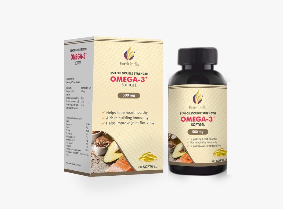 Omega 3 plus Capsule 60s uploaded by Earth India  on 4/5/2022