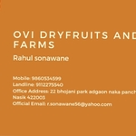 Business logo of Ovi dryfruits and farms