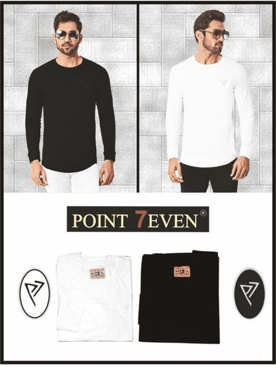 Black white plain full sleeve t-shirt for men (pack of-12) uploaded by Men fashion stylist on 4/5/2022