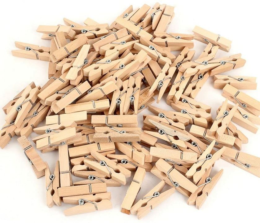 Bamboo pegs cloth clip 20 piece  uploaded by Khan chand mohan singh on 4/5/2022
