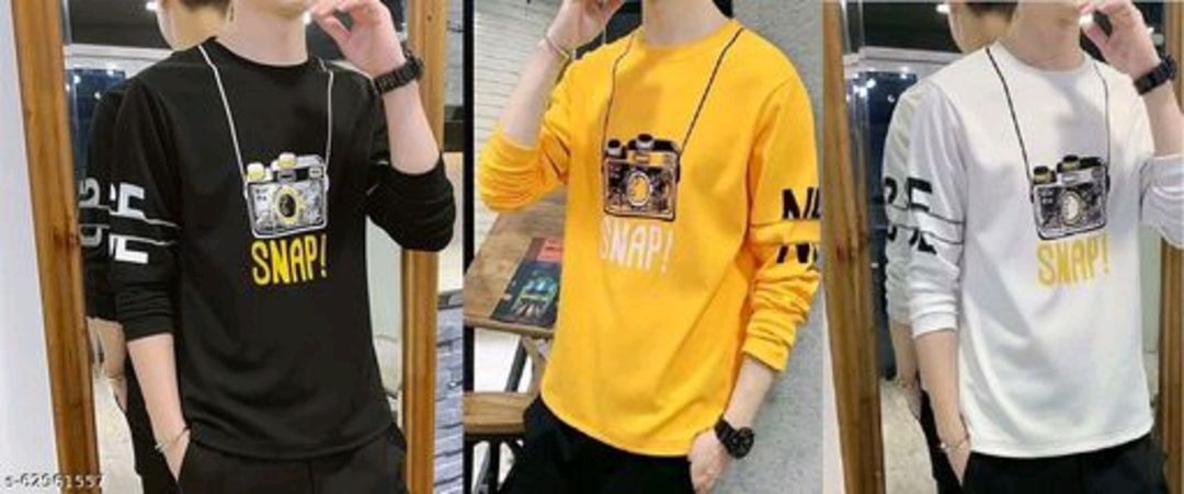Trendy Fashionable Men Tshirts* Fabric: Cotton uploaded by Whole selling on 4/6/2022