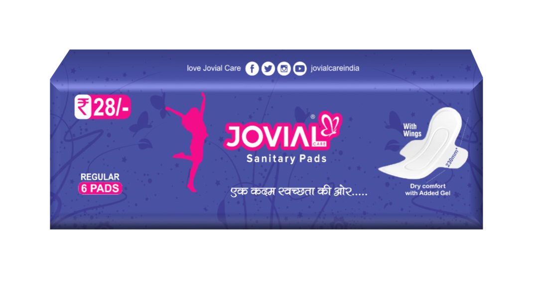 Jovial Care Regular Sanitary pads uploaded by Kyna Healthcare Private Limited on 4/6/2022
