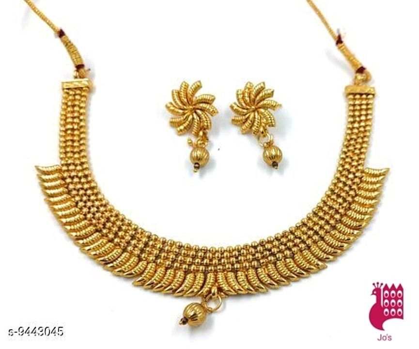 1 gm gold polished necklaces  message in whatsapp @  uploaded by Jo's Shopping  on 10/17/2020
